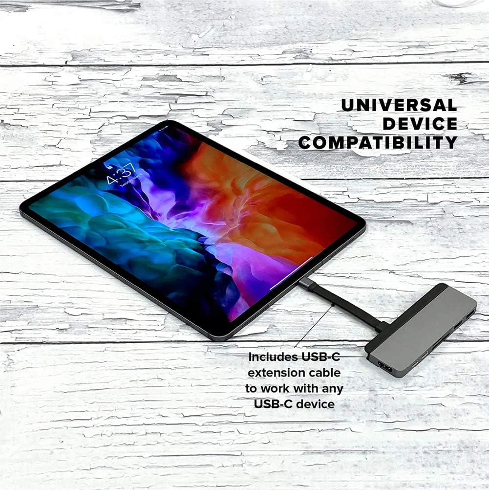 HyperDrive Duo 7-in-2 MacBook USB C Hub — for Mac w/Dual Ports, 4K60Hz HDMI, 40Gbps USB-C 100W Power Delivery, USB-A, SD/MicroSD, Magnetic Mount — (Space Gray)